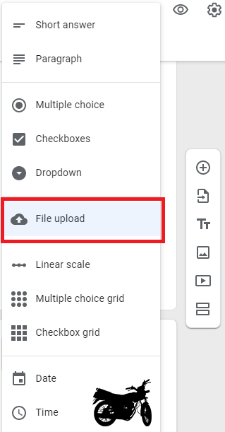 File Upload di Google Form